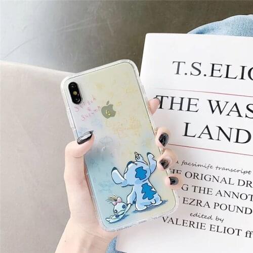 Stitch Mobile Phone Case IPhone11 Protective Cover 12 Transparent All-inclusive Cartoon New Phone Cases Accessories Covers Cute