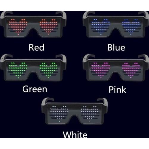 LED light-emitting dynamic glasses Luminous glasses Stage party performance props Party birthday gift props Disco