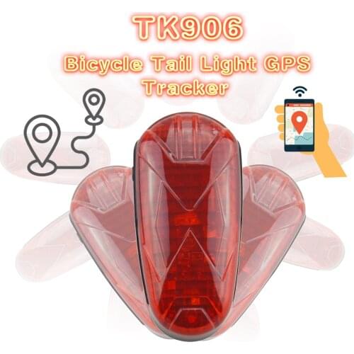 TK906 waterproof TKSTAR led light gsm gps tracker for bike , easy hidden sim card bicycle gps tracker TK906