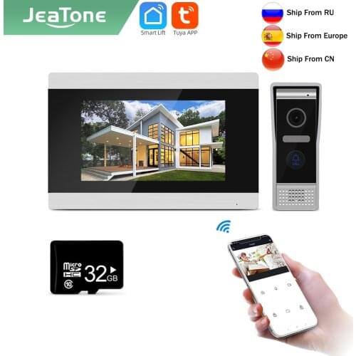 Jeatone Tuya smart 7 inch WIFI IP Video intercom phone doorbell record snapshot/video Only monitor AHD/720P 32G 87710