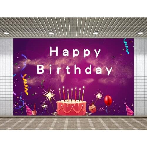 Lyavshi Happy birthday party background birthday cake balloon ribbon decoration Photo Vinyl Studio Props Photography Backdrops
