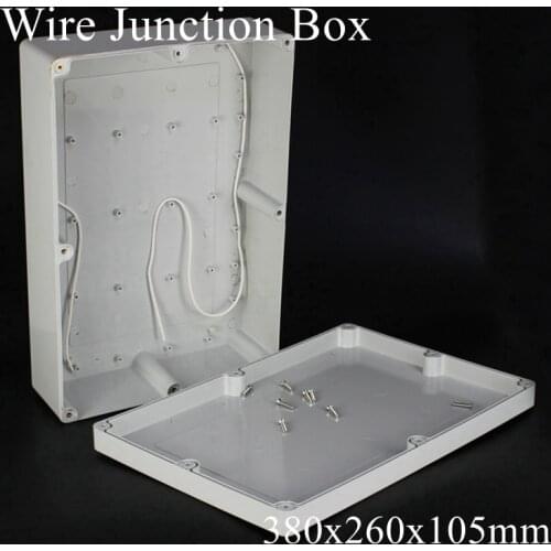 380x260x105mm ABS IP65 Waterproof Plastic Wire Junction Box Distribution Enclosure Project Case Electronic Terminal Instrument