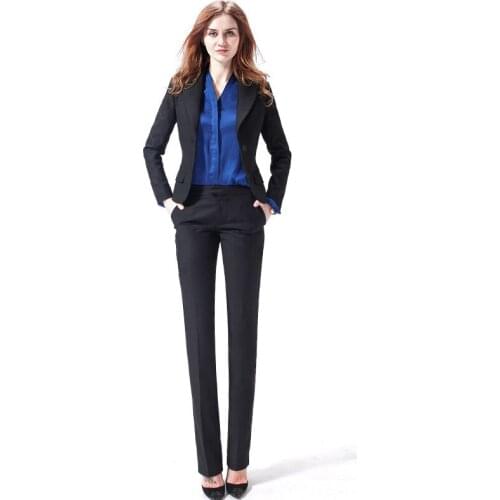 High Quality Women Suits Womens Pants Suits Single-breasted Blazer Pencil Pants Female Suit Jacket and Trouser 2 Piece Set