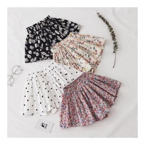 XINBAO 2T-7T Girls Cute Shorts Skirts Summer Fashion Cotton Pants Babys Floral Culottes Skirts Childrens Clothing Dresses