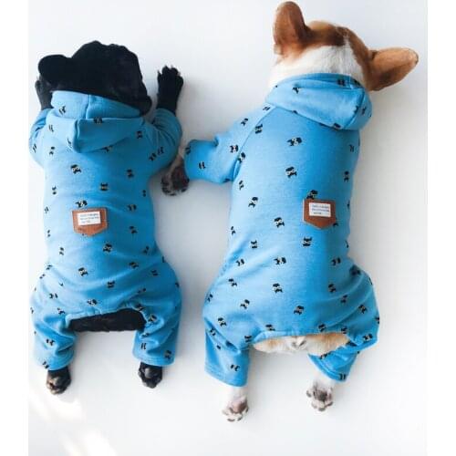 Winter Pug Dog Jumpsuit Clothes French Bulldog Clothing Overalls Yorkie Poodle Bichon Pomeranian Schnauzer Dog Pajamas Dropship