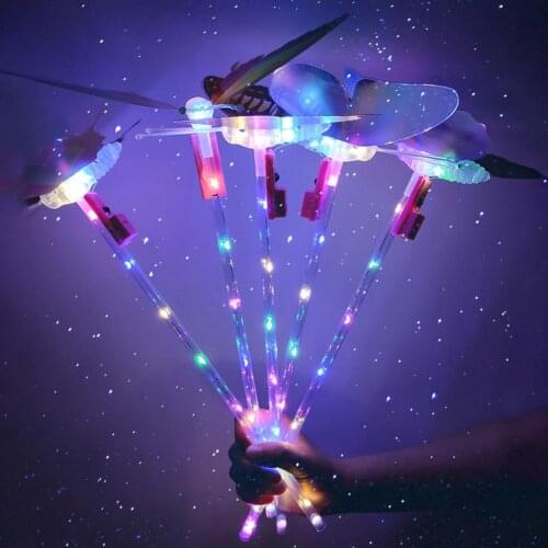 5Pcs Kid Toy Illuminated Glowing Flashing Colorful Fairy Wand Stick Gift Party Cosplay Props Christmas Halloween