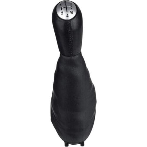 5 Speed Leather Manual Car Gear Shift Knob Lever with Boot Cover for Renault Clio 2 Clio 3 Megane 2 Scenic 2 Kangoo