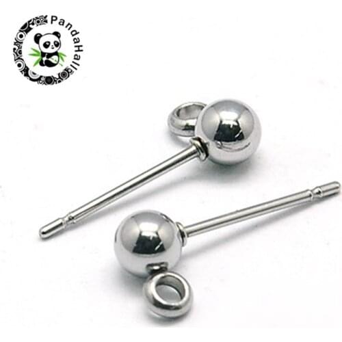 500pcs 304 Stainless Steel Earstud Earring Jewelry Making Findings DIY Accessories Components 15x6x4mm Hole: 1mm; Pin: 0.4mm