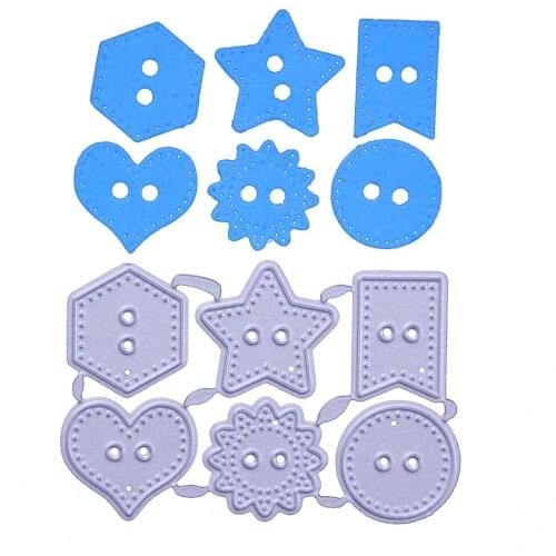 6 Kinds Buttons Die Cut Metal Cutting Dies Small Buttons Cut Dies Mold Paper Craft Scrapbook Knife Mould Blade Punch Stencil Die
