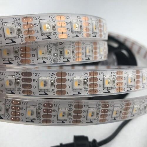 DC12V addressable 4m/reel SK6812-RGBW(warm white) led addressable strip;60leds/m with 60pixels/m;IP68 with epoxy resin filled