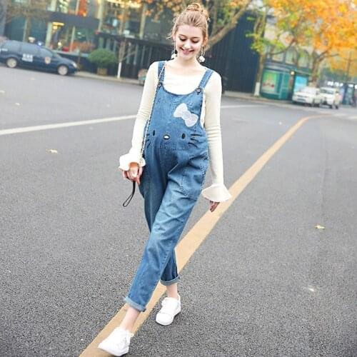 BAHEMAMI Denim Overalls For Pregnant Women