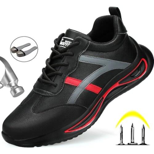 Non-slip Work Shoes Mens Work Boots Comfortable Safety Shoes With Steel Toe Cap Protective Safety Boot Mens Work Sneakers 2021