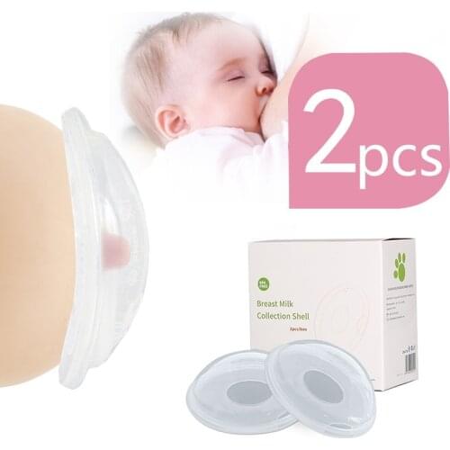 2pc Silica Gel Collection Cover Baby Breastfeeding Milk Collectors Soft Postpartum Nipple Suction Container Reusable Nursing Pad