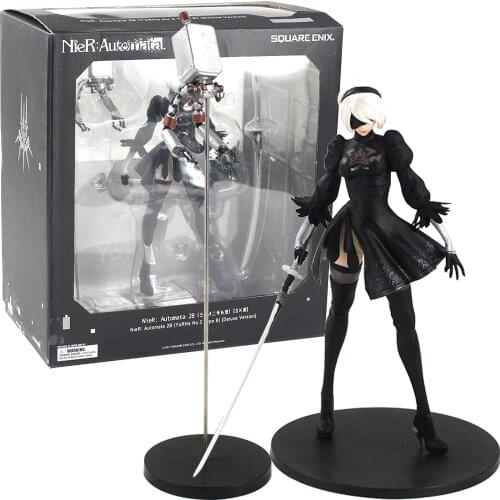 28-36cm NieR: Automata YoRHa No.2 Type B 2B Deluxe Version Statue PVC Action Figure Collectible Model Toys