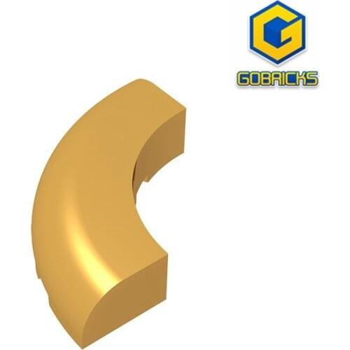 GobricksGDS-1275 Brick, Round Corner 5 x 5 x 1 without Studs compatible 24599 pieces of childrens toys