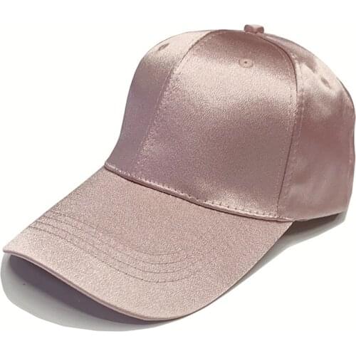 Smooth Satin Baseball Cap Silk Satin CoupleTrendy Daddy Hats Mens Hat Women Hip Hop Caps Snapback Hats For Men