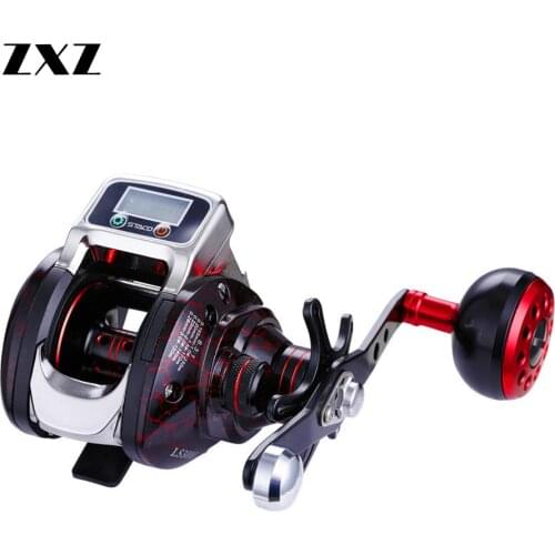 Digital LED Display lure Bait casting Fishing Reel 14BB 6.3:1 Ratio Knob Metal Handle Baitcasting Reel 999m Fishing Line Control