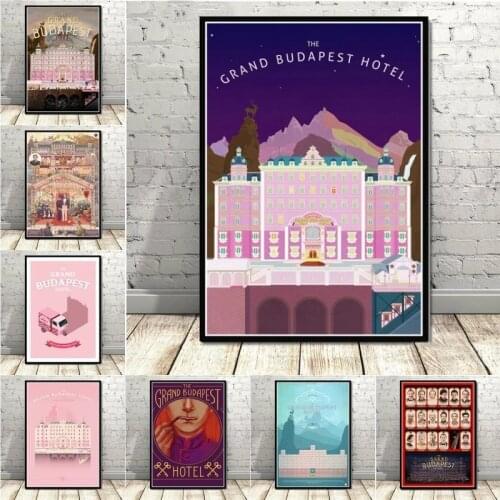 Grand Budapest Hotel Classic Movie Poster and Prints Illustration Wall Art Modular Pictures for Modern Home Interior Decoration