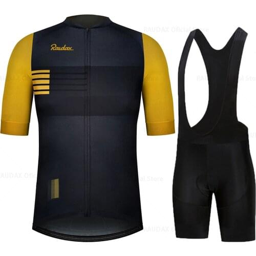 Raudax Team Team Cycling Jersey Set 2021 Man Summer MTB Race Cycling Clothing Ropa Ciclismo Outdoor Riding Bike Uniform