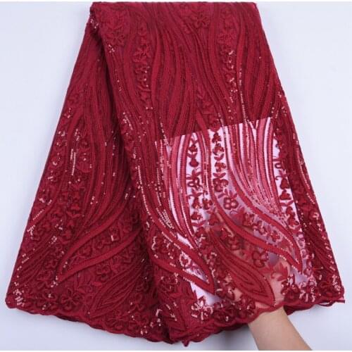 Pure White Sequined Milk Silk Lace Fabric Free Shipping French 5 Yards Milk Silk Lace Fabric For Nigerian African Wedding F1686