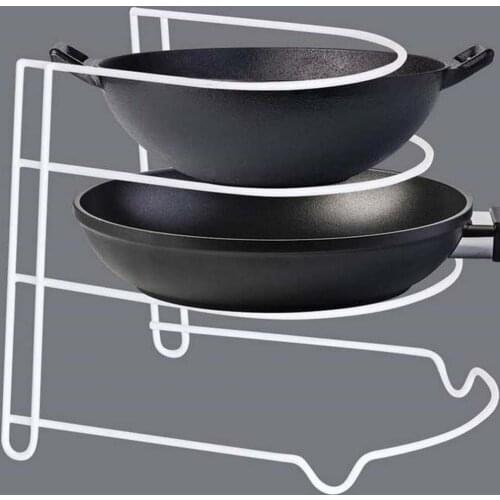 Kitchen Organizer Pot Lid Rack Holder Pot Lid Shelf Cooking Dish Rack Pan Cover Stand Kitchen Home Accessories Tools Storage Pad