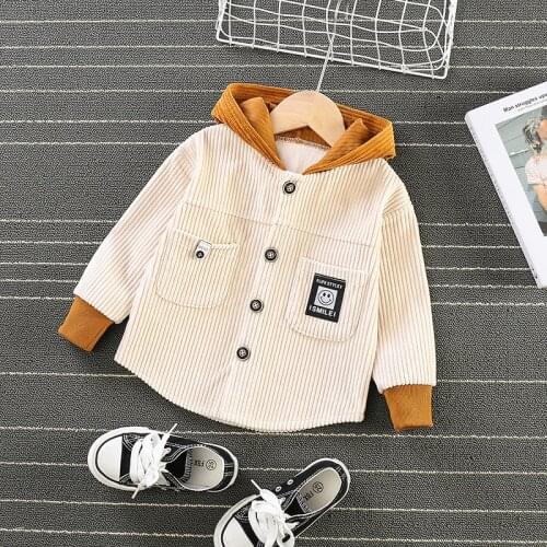 2021 Spring Autumn Baby Girls Coat Fashion Kids Boys Hooded Jacket Children Warm Cotton Outerwear Newborn Jacket Infant Clothing