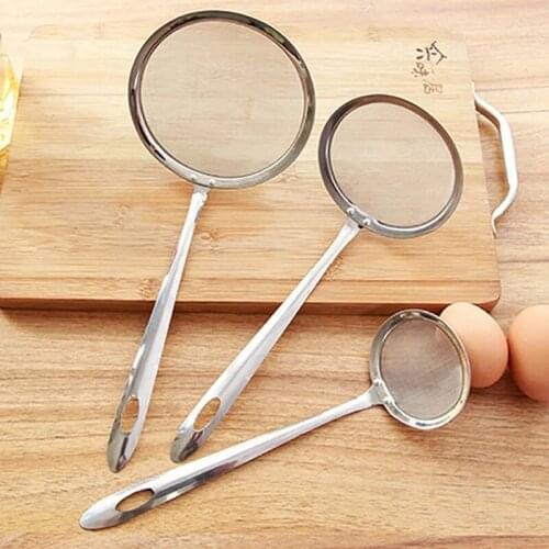 Multi-functional Filter Spoon Stainless Steel Fine Mesh Wire Oil Skimmer Strainer Fried Food Net Kitchen Gadgets Cook Tools