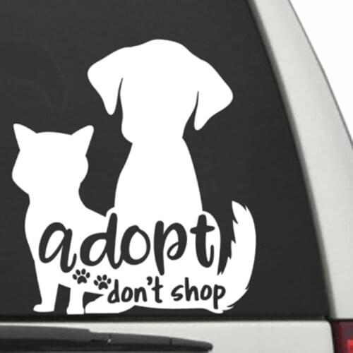 15*13.3cm Don't Shop Pet Animal Window Decal Car Bumper Sticker Cute And Interesting Fashion Sticker Decals