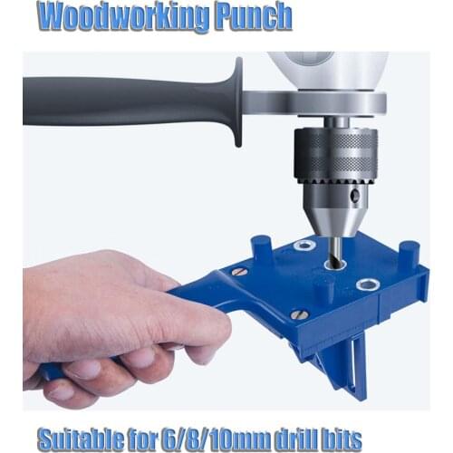 6/8/10mm Self-centering Woodworking Pocket Hole Jig Vertical Doweling Jig Drill Guide For Locator Hole Puncher Carpentry Tools