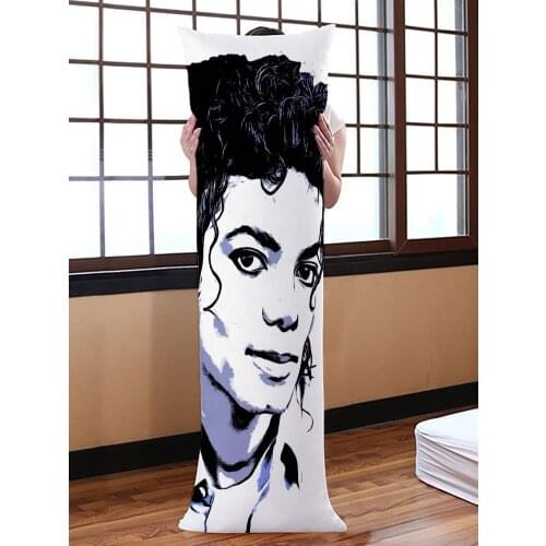 Michael Jackson Dakimakura Hugging Body Pillow Case DIY Custom Throw Cushion Pillow Cover 7 Sizes 50X150cm Two Sides