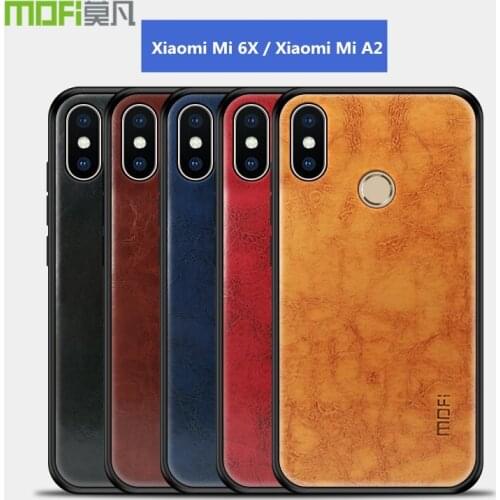 Original MOFI Ultra Thin Phone Cases For Xiaomi Mi 6X Cover Leather Skin Soft TPU Silicone Case For Xiaomi Mi A2 Shell