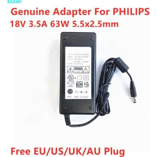 Genuine 18V 3.5A 63W AC Switching Adapter For PHILIPS OH-1065A1803500U DS8530/79 AS851/10 BLUETOOTH SPEAKER Power Supply Charger