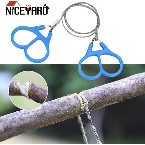 NICEYARD Fretsaw Emergent Survival Wire Saw Outdoor Hunt Fish Hand Tool Stainless Steel Handle for Cutting
