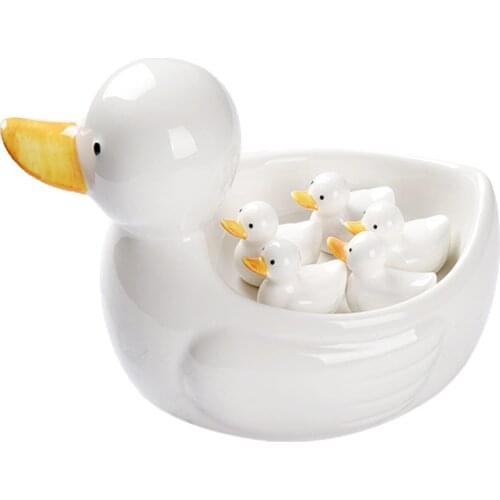Rack Duck Chopstick Rest Stand Holder Chopsticks Stands Set Spoon Cute Funny Kithchen Tools Kitchen Accessories Dish Gift Fork