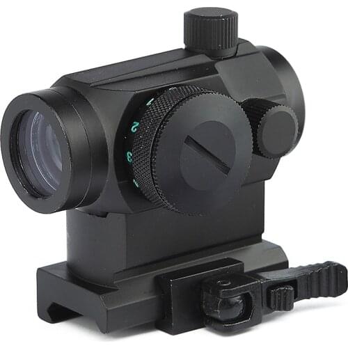 Tactical 1X22 Rifescope Sight Illuminated Sniper Red Green Dot Sight With Quick Release and Weaver Mount For Outdoor Hunting