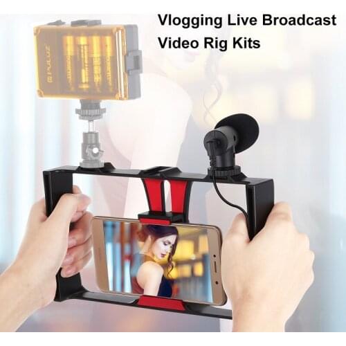 PULUZ 2 in 1 Live Broadcast Smartphone Video Rig + Microphone Kits