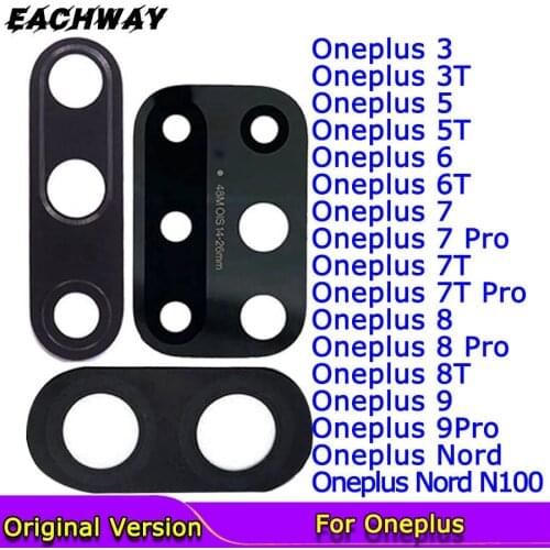 Original New Rear Back Camera Glass Lens With Glue Sticker Adhesive For Oneplus 3 5 5T 6 6T 7 7T 8 Pro Nord 8T 9 Pro Nord 100