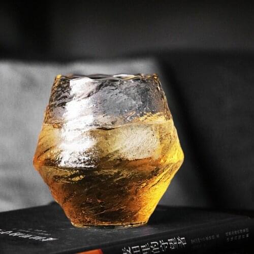 Heat-Resistant Wine Glass Japanese Handmade Hammered Whiskey Creative Crystal Wine Glass Juice Taca Vinho Cristal Drinkware DE50
