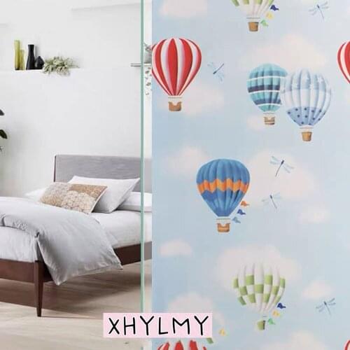 Balloon 3D Matte Privacy Window Film Glass Sticker Stained Kitchen Balcony Childrens room Decorative Vinyl Self Adhesive Film