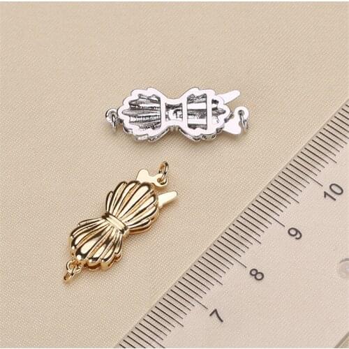 925 Silver Plating Clasp Accessories For DIY Making Clasps Hooks For Handmade Woman Pearls Necklace Bracelet Jewelry Accessories