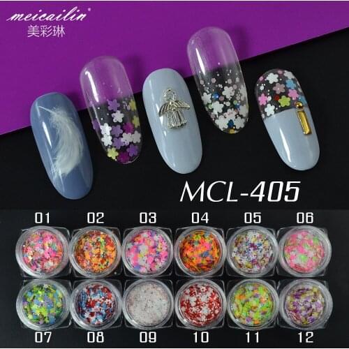 1 Set Mixed Color 3D Glitter Ultrathin Nail Sequins Paillette Sparkly DIY Tips Matte Plum Round Flakes Nails Art Decorations
