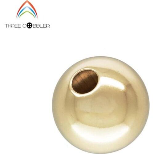 Gold filled Ball-shape accessories mini round spacer beads not fade 2-8mm 20pcs DIY jewelry findings IB8378