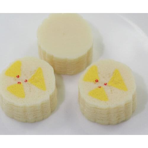 10/20pcs Resin Fruit Slice Banana Artificial Flatback Cabochon Rainbow Embellishment Cabochons Cap For Home Decor