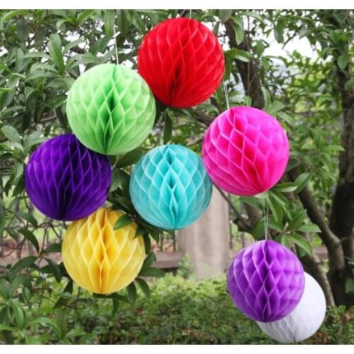 10cm 4" Honeycomb Ball Flower Paper Lantern Babyshower Birthday Party Decoration Lampion Wedding Christmas Festive Supplies