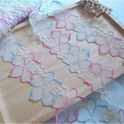 2 Meters Handmade DIY Clothing Pretty Lace Accessories Trims Embroidery Lace Fabric Curtains Sofa Super Wide Lace Trim 6cm