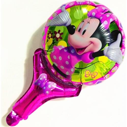 2pc Minnie Cartoon Hand Stick Balloons Kids Birthday Party Minnie Cheer Stick Party Decoration Party Supplies