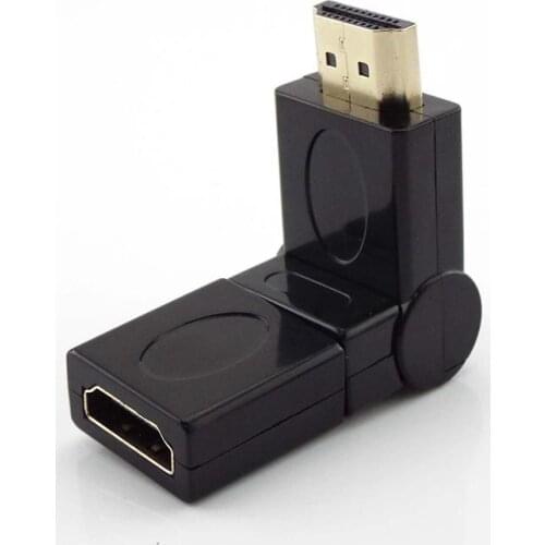 HDMI Male to Female Connector 360 Rotation Adjustable HDMI-compatible Plug Adapter Extension Cable Converters for PC 4K 3D L19