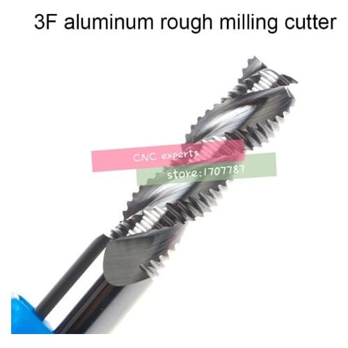 3 Flute blade aluminum rough milling cutter 4mm/5mm/6mm/8mm/10mm/12mm Milling tools Roughing End Mill cutter Rough cutter