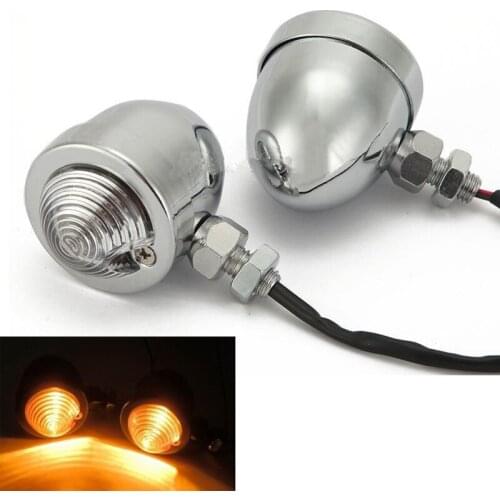 4PCS Chrome Motorcycle Turn Signals Lights Lamp for Honda VT Shadow Ace Classic 500 700 750 1100 for Yamaha V-Star XVS 650 1100