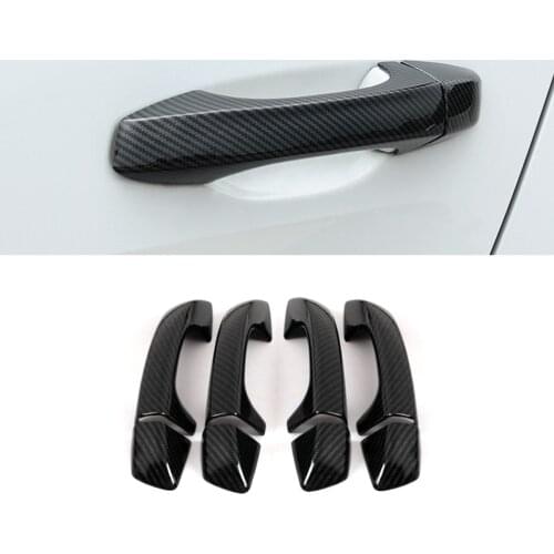 Car Accessories ABS Carbon Gate Door Handle Trim Frame Sticker Cover Exterior Moulding for VW Volkswagen Golf MK6 6A 2008-2012